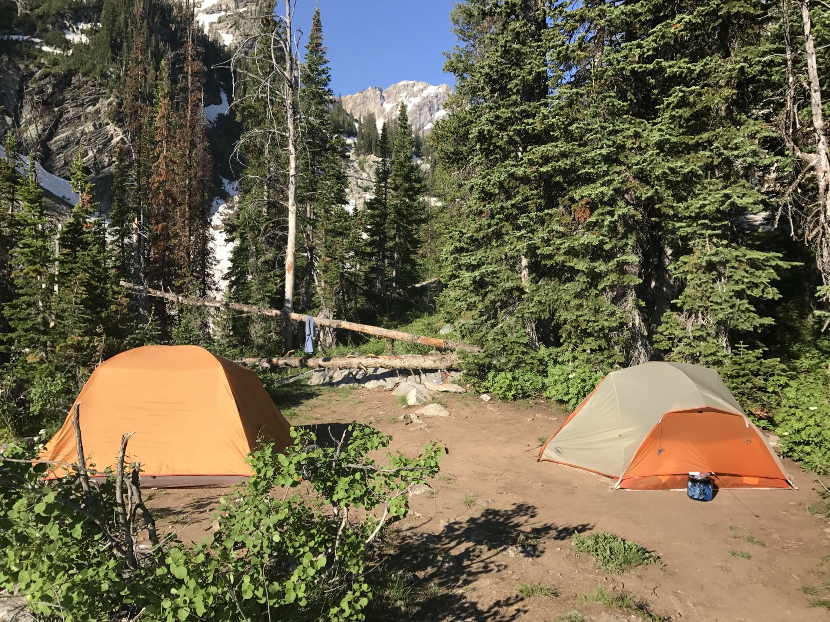 Campsite last day Tetons